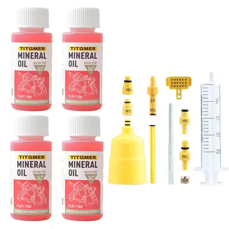 High Performance Bike Brake Mineral Oil - 60ml/2oz - Ideal for Shimano and Tektro Hydraulic Brake Systems