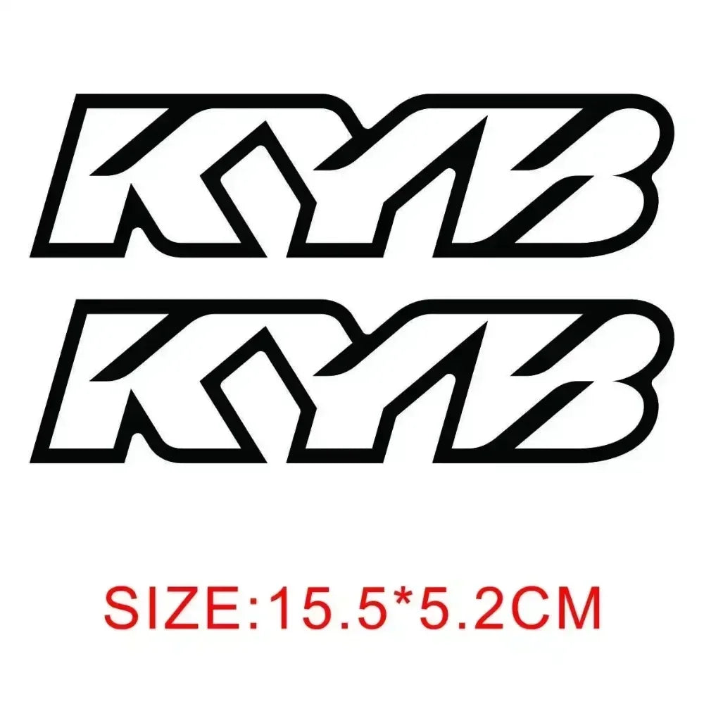 2PCS Racing Suspensions Motorcycle Stickers for Kyb Fork Suspension Vinyl Decals