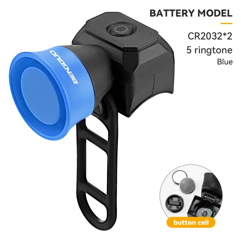 Electric Bike Horn 130db Loud Bicycle Horn for Adults Kids Mountain Bike/Scooter/Ebike Waterproof Electronic Bicycle Bells