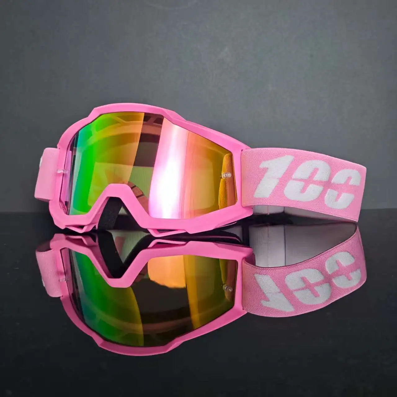 100 Motorcycle Goggles Dustproof Racing Glasses Windproof for Men & Women Motocross Cycling Skiing Outdoor Off-Road Bike Goggle