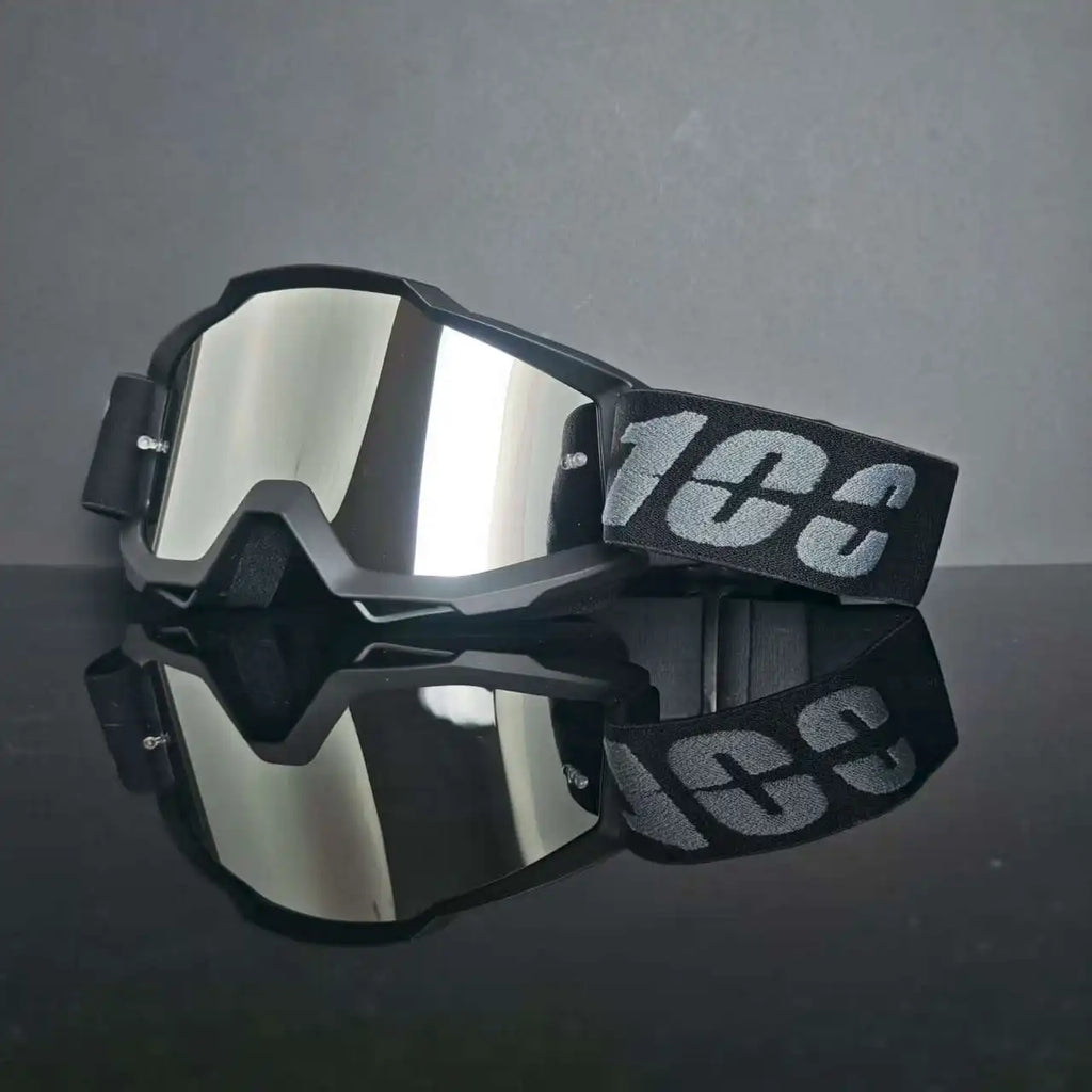 100 Motorcycle Goggles Dustproof Racing Glasses Windproof for Men & Women Motocross Cycling Skiing Outdoor Off-Road Bike Goggle