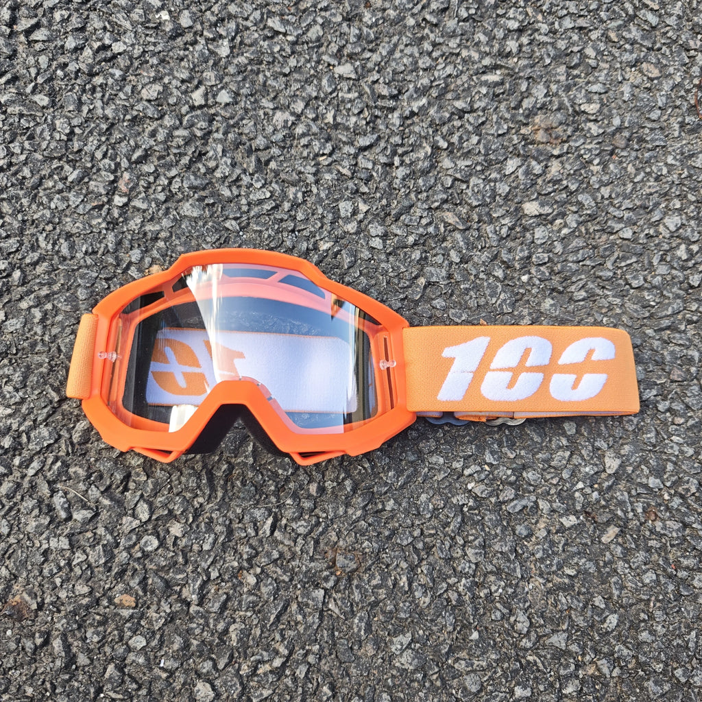100 Motorcycle Goggles Dustproof Racing Glasses Windproof for Men & Women Motocross Cycling Skiing Outdoor Off-Road Bike Goggle