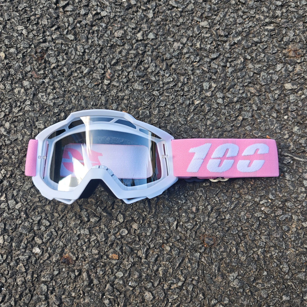 100 Motorcycle Goggles Dustproof Racing Glasses Windproof for Men & Women Motocross Cycling Skiing Outdoor Off-Road Bike Goggle