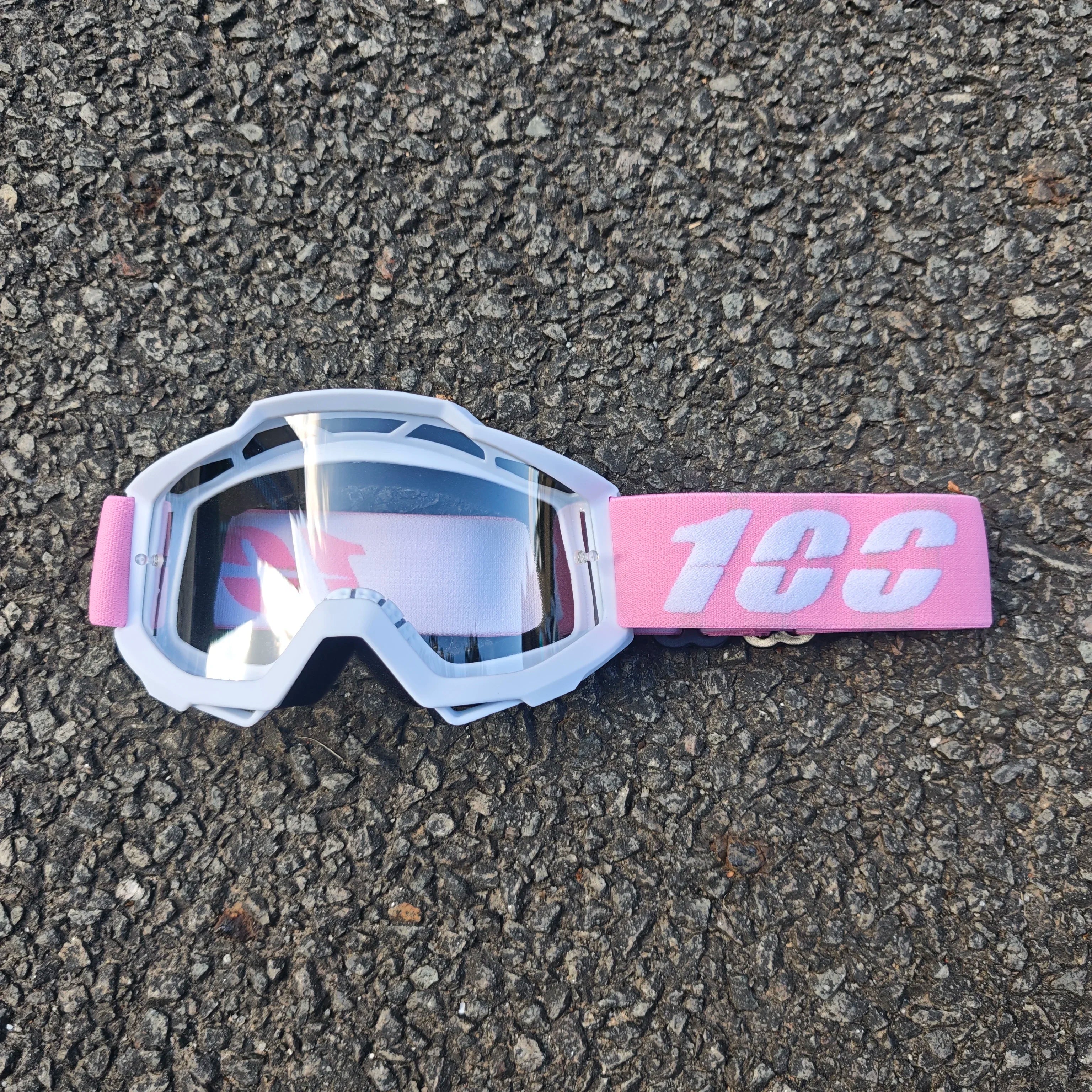 100 Motorcycle Goggles Dustproof Racing Glasses Windproof for Men & Women Motocross Cycling Skiing Outdoor Off-Road Bike Goggle