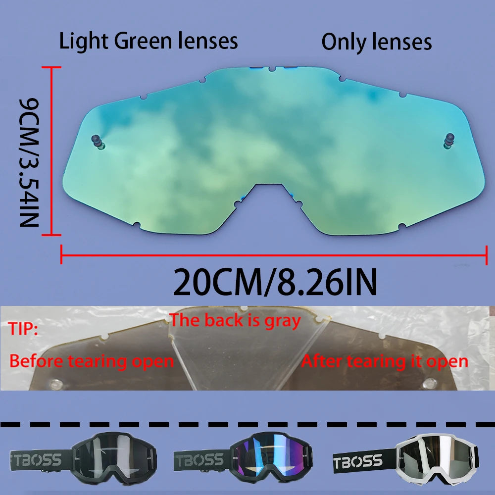 100 Motorcycle Goggles Dustproof Racing Glasses Windproof for Men & Women Motocross Cycling Skiing Outdoor Off-Road Bike Goggle