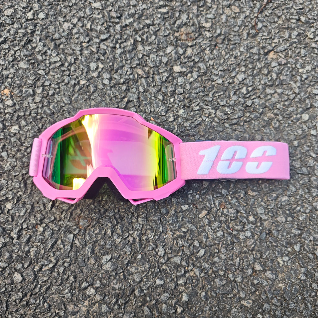 100 Motorcycle Goggles Dustproof Racing Glasses Windproof for Men & Women Motocross Cycling Skiing Outdoor Off-Road Bike Goggle