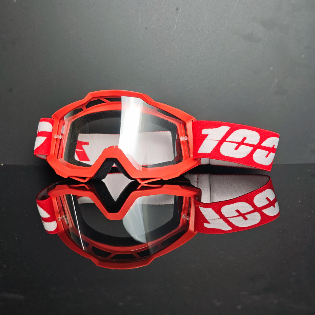 100 Motorcycle Goggles Dustproof Racing Glasses Windproof for Men & Women Motocross Cycling Skiing Outdoor Off-Road Bike Goggle