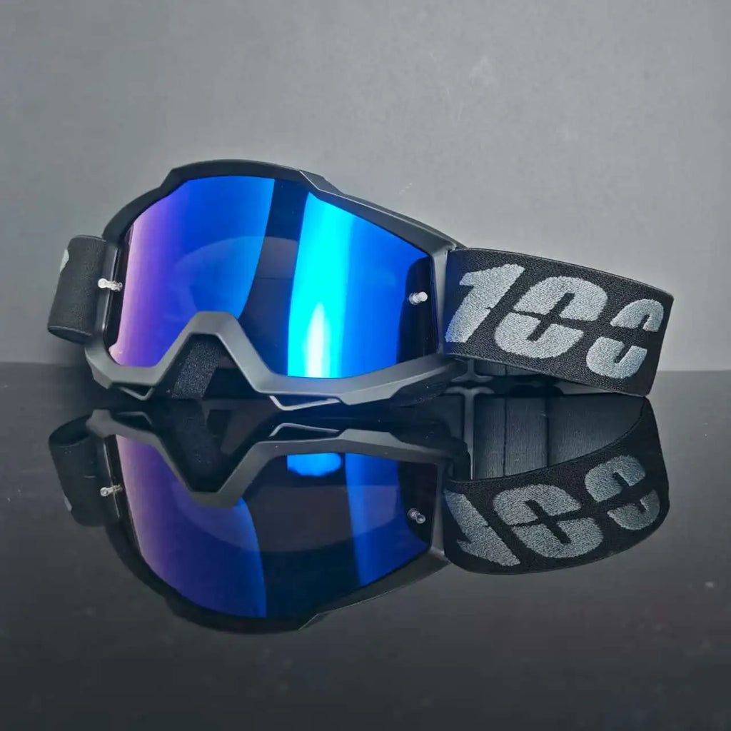 100 Motorcycle Goggles Dustproof Racing Glasses Windproof for Men & Women Motocross Cycling Skiing Outdoor Off-Road Bike Goggle
