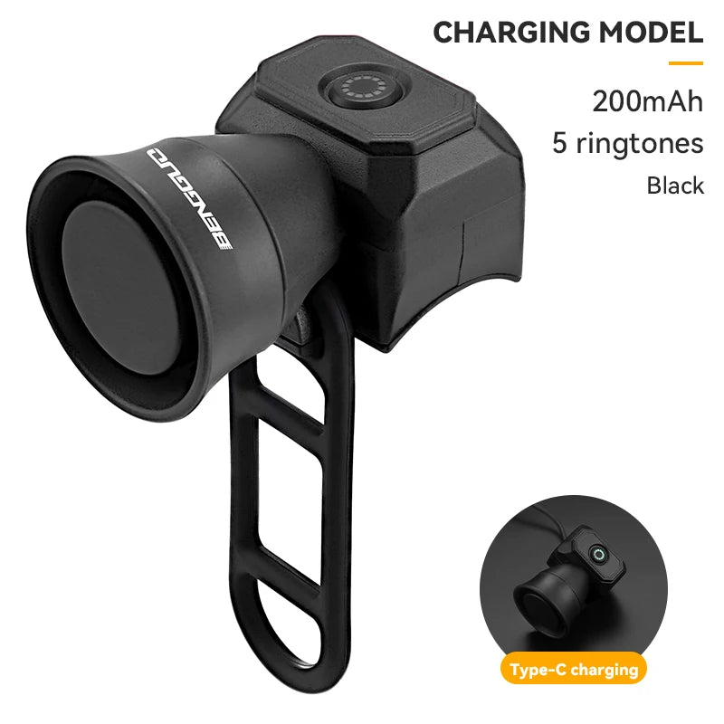 Electric Bike Horn 130db Loud Bicycle Horn for Adults Kids Mountain Bike/Scooter/Ebike Waterproof Electronic Bicycle Bells