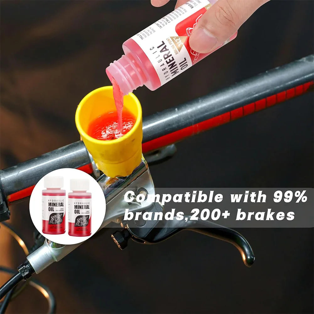 High Performance Bike Brake Mineral Oil - 60ml/2oz - Ideal for Shimano and Tektro Hydraulic Brake Systems