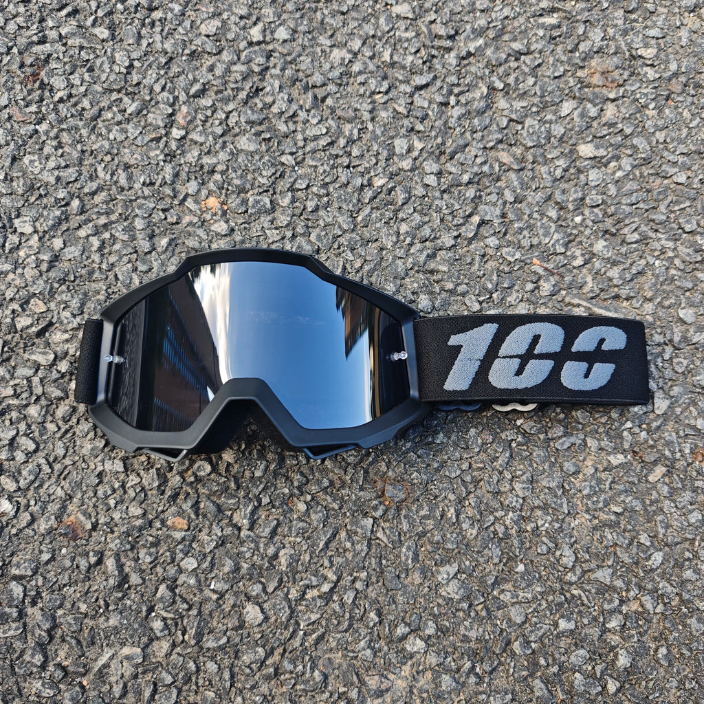 100 Motorcycle Goggles Dustproof Racing Glasses Windproof for Men & Women Motocross Cycling Skiing Outdoor Off-Road Bike Goggle
