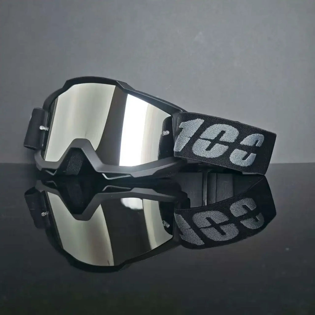 100 Motorcycle Goggles Dustproof Racing Glasses Windproof for Men & Women Motocross Cycling Skiing Outdoor Off-Road Bike Goggle