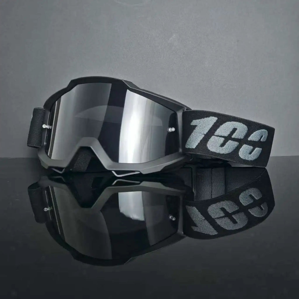 100 Motorcycle Goggles Dustproof Racing Glasses Windproof for Men & Women Motocross Cycling Skiing Outdoor Off-Road Bike Goggle