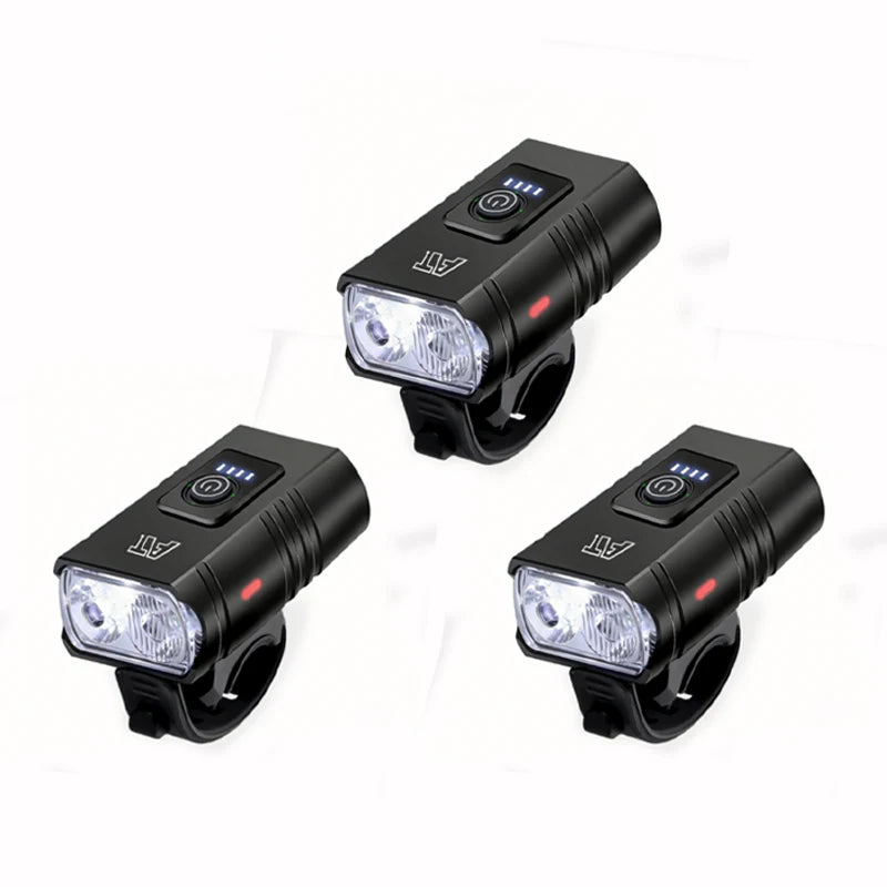 LED Bicycle Front Light Type-C Rechargeable Bicycle Headlight MTB Road Bike Headlamp Easy to Install Cycling Accessories