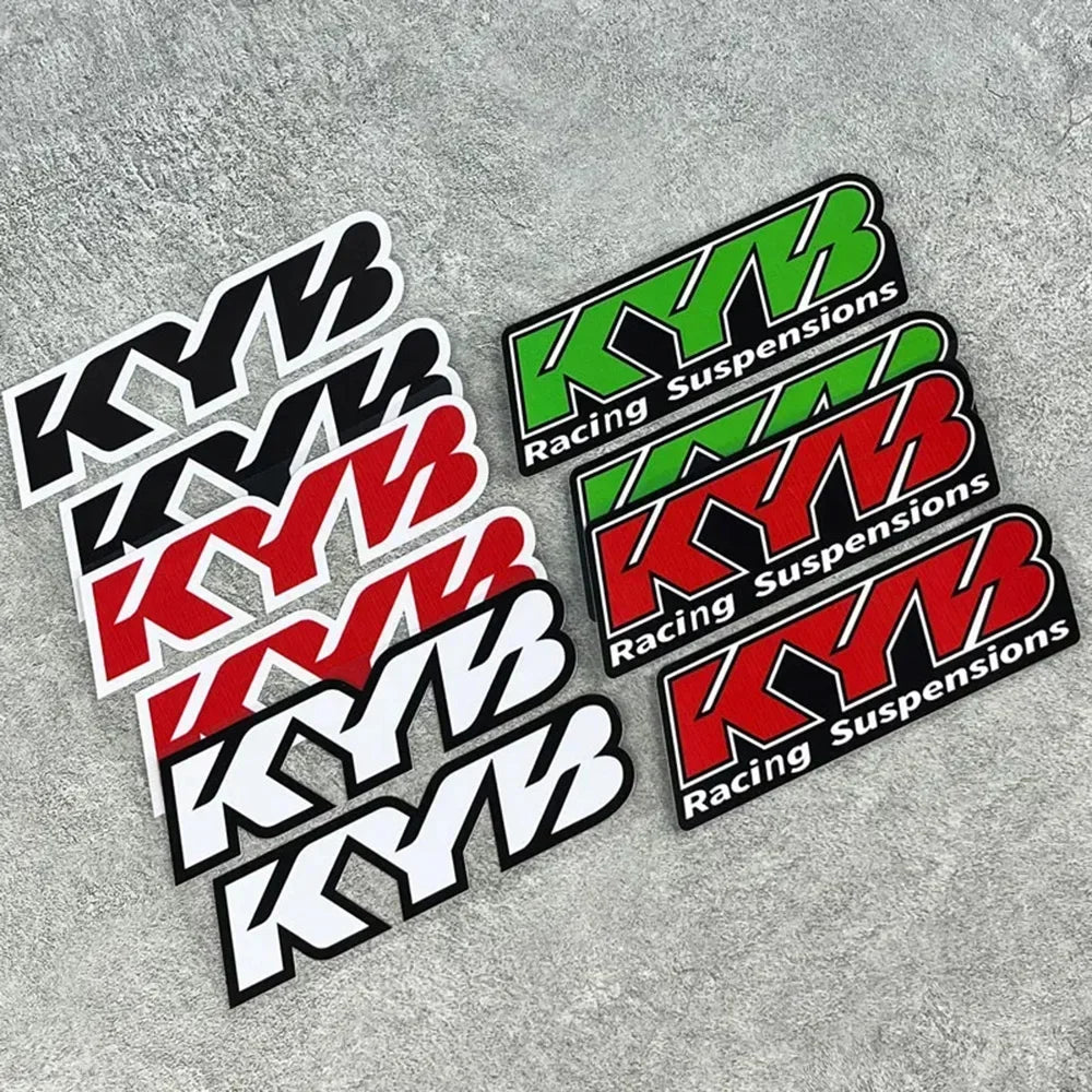 2PCS Racing Suspensions Motorcycle Stickers for Kyb Fork Suspension Vinyl Decals