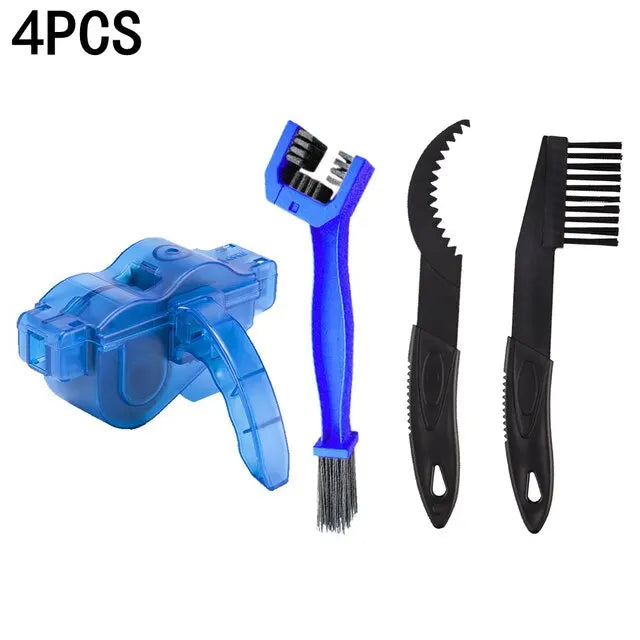 Portable Bicycle Chain Cleaner Bike Brushes Scrubber Wash Tool Mountain Cycling Cleaning Kit Outdoor Accessory