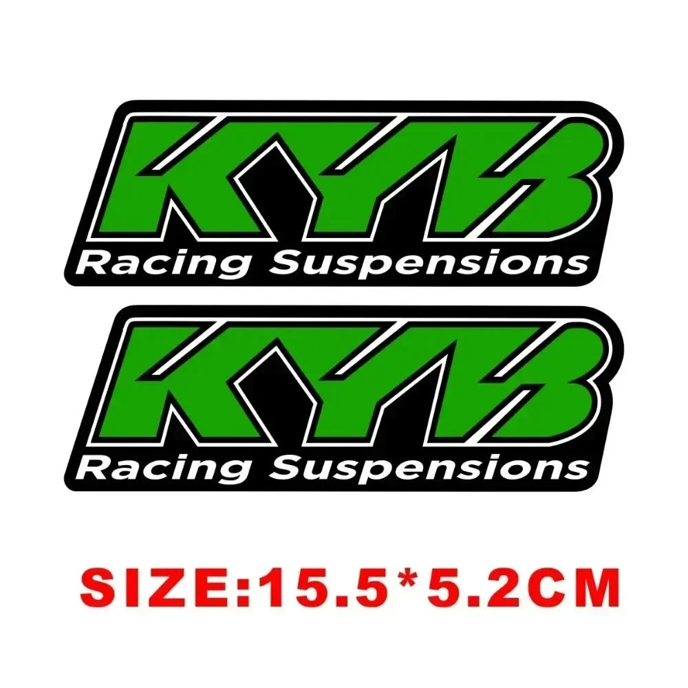 2PCS Racing Suspensions Motorcycle Stickers for Kyb Fork Suspension Vinyl Decals
