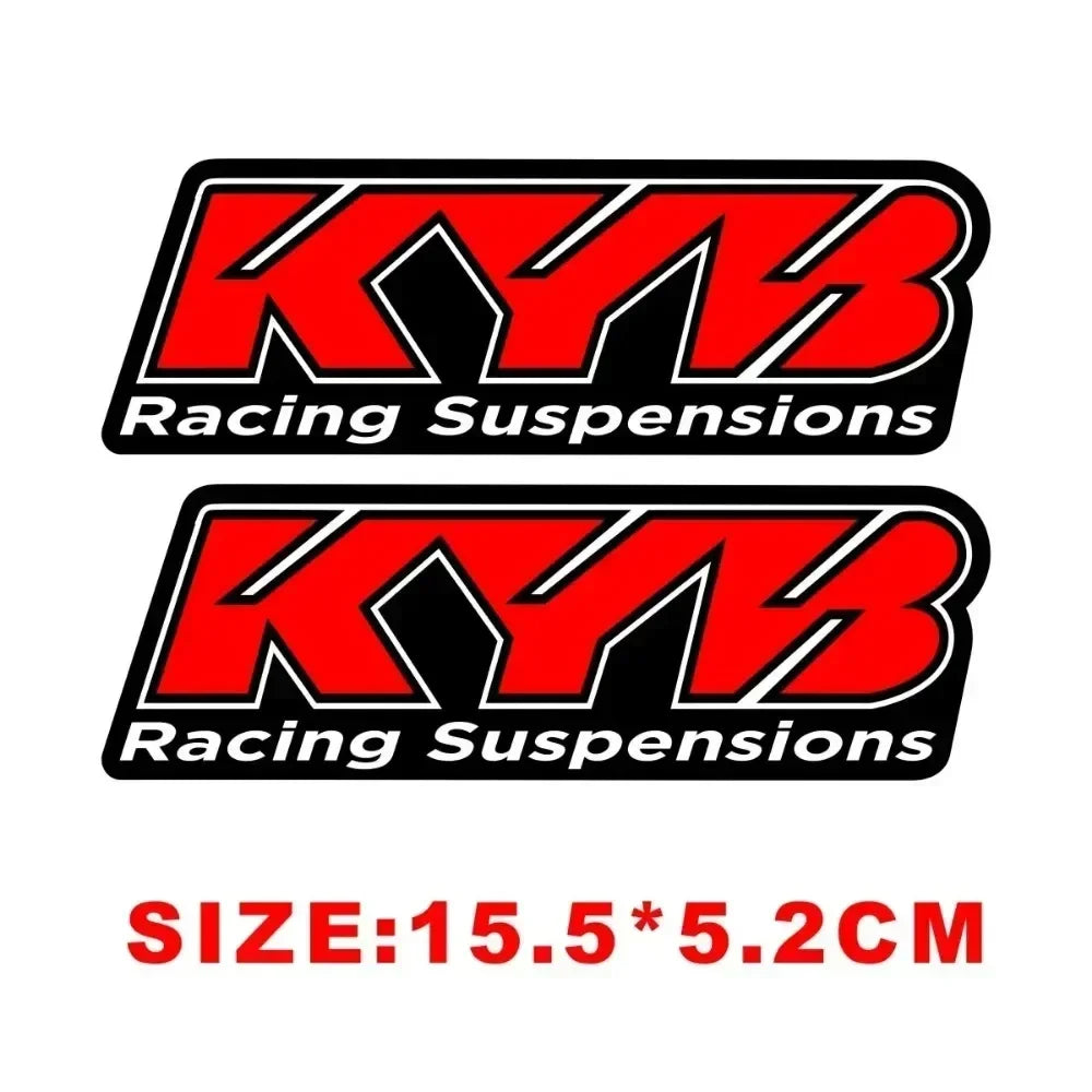 2PCS Racing Suspensions Motorcycle Stickers for Kyb Fork Suspension Vinyl Decals