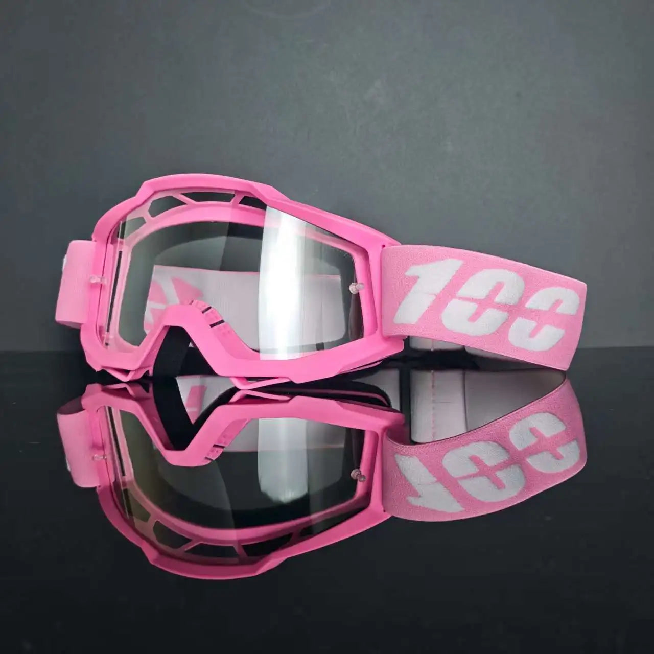 100 Motorcycle Goggles Dustproof Racing Glasses Windproof for Men & Women Motocross Cycling Skiing Outdoor Off-Road Bike Goggle