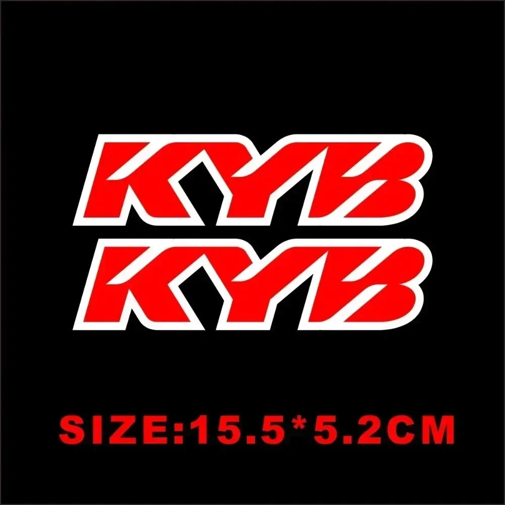 2PCS Racing Suspensions Motorcycle Stickers for Kyb Fork Suspension Vinyl Decals
